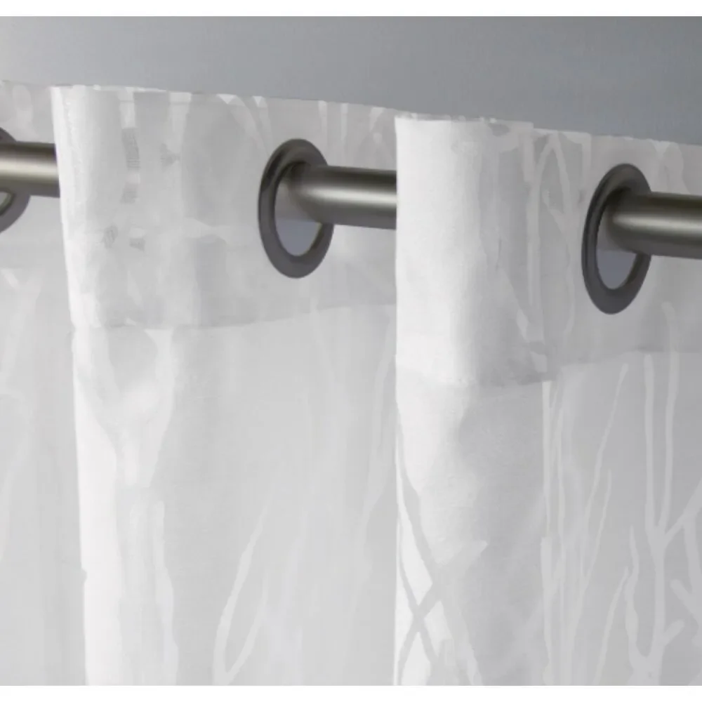 Exclusive Home Edinburgh Sheer Branch Curtains 52x96 – 2 Panels – Winter White